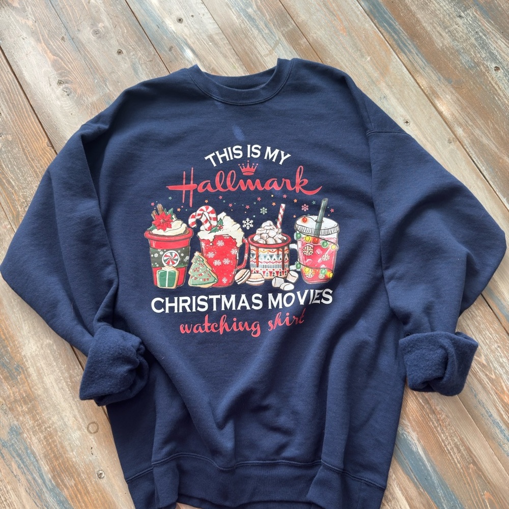 Hallmark Christmas Movies Watching Sweatshirt, large - Picture 3 of 3